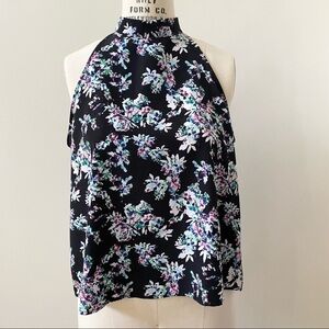 Paper Crane Hatler Top Black Floral Medium